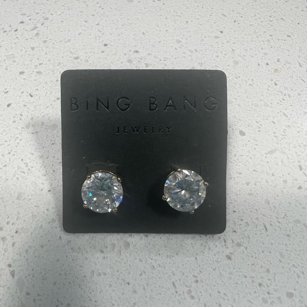Bing Bang Silver Stud Earrings